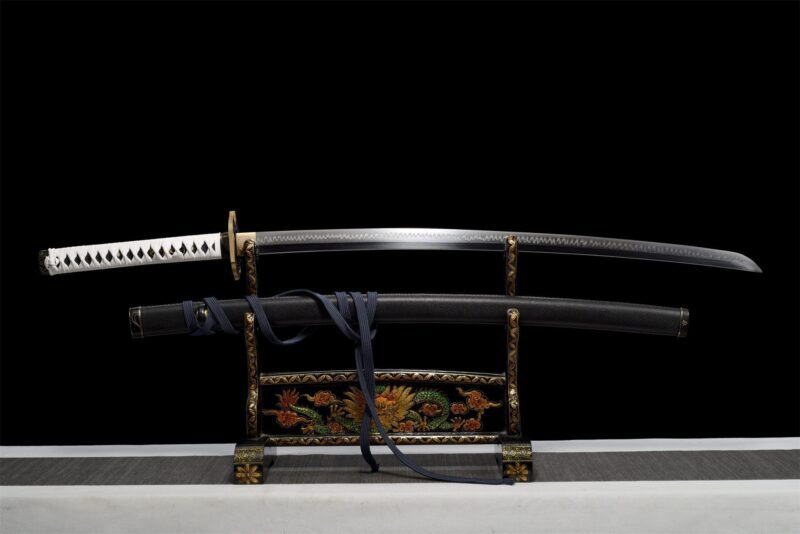 Czarno-biały Miecz Katana