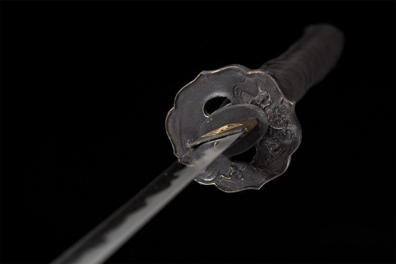 Miecz Damasceński Katana Z Prawdziwym Hamonem