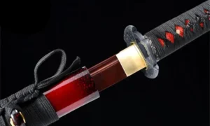Czerwono-czarny Miecz Katana