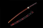 Czerwono-czarny Miecz Katana